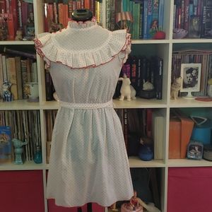 Vintage Prarie girl polkadot dress